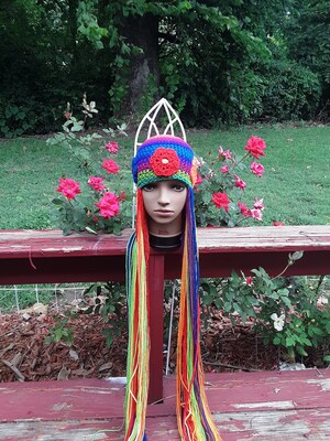 Hippie girl yarn wig - image4